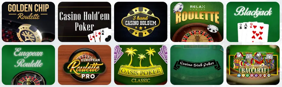 Jeux de table au BetClic Casino